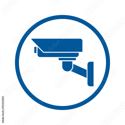 Security camera icon, video surveillance, cctv sign. Surveillance camera,monitoring, safety home protection system. Fixed CCTV, Security Camera Icon Vector Template Illustration Design.