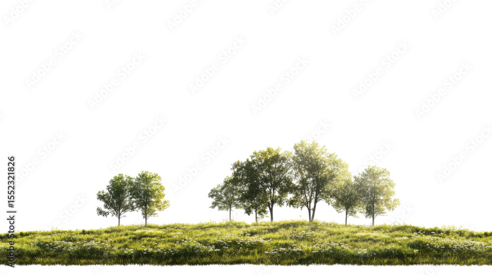 Obraz premium trees isolated on white background