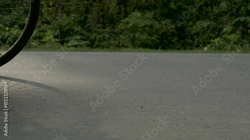 Crossing  on the road with nature background 
