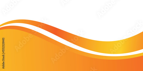 orange and white business wave banner background. vector
