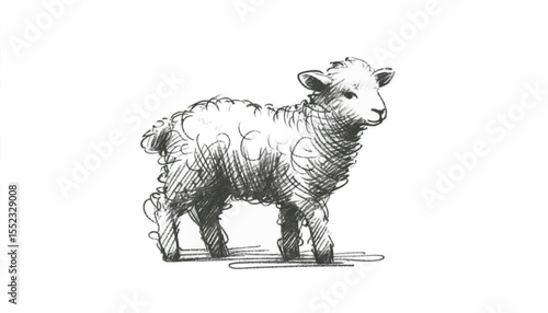 sheep isolated on white