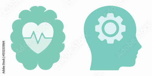 Mental health, brain, intelligence, gear, doctor, wellness, heart, healthy, psychotherapy, mental, brain, care. Thinking, positive, behavior, person, happy, head, assistance, disorder, relation