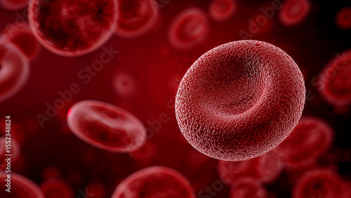 Intricate beauty of red blood cells under microscope
