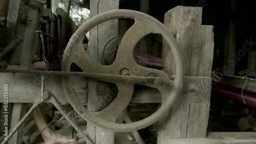 Old wheel for making Jamdani traditional saree 
