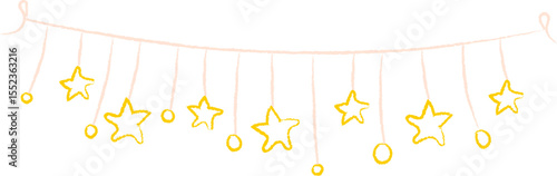 Hanging Stars and Circles Garland