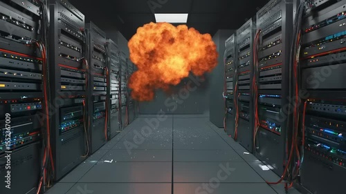 Server Room Explosion Data Center Disaster and Fire Safety