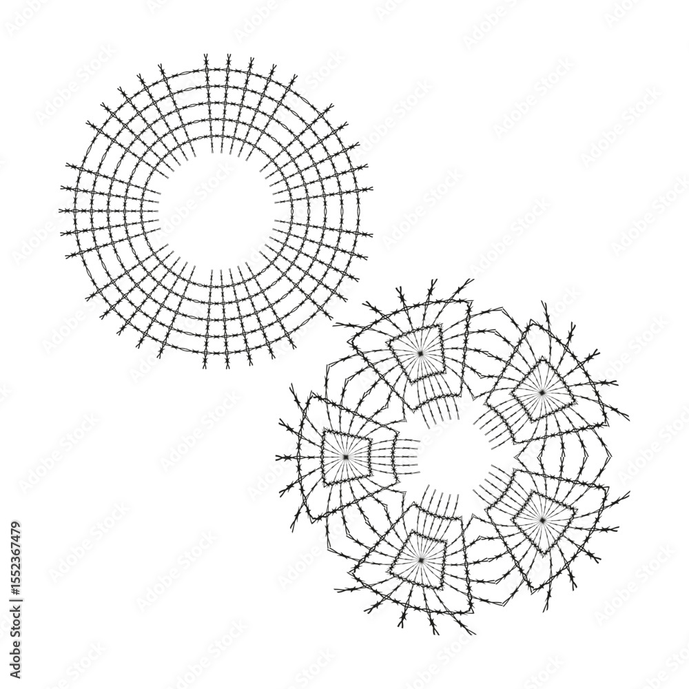 Obraz premium Spiral icon art. Circular flow symbol. Bold black vector. Geometric twist illustration.