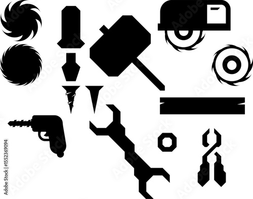 silhoutte icon tools