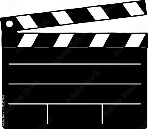 movie clapperboard silhouette vector illustration,Clapper board vector icon . Opened and closed movie clapper film clap board. Movie, cinema, film symbol concept. Vector illustration design