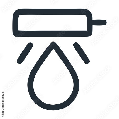 Simple vector icon for water disinfection process, including UV or chemical sanitization concepts. Great for sanitation-focused infographics, UI kits, or clean water awareness content.