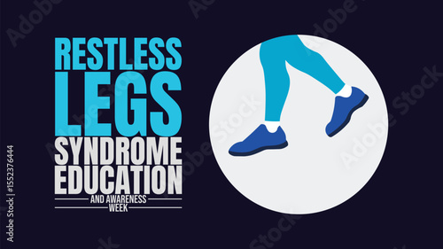 Restless Legs Syndrome Awareness Week design templet