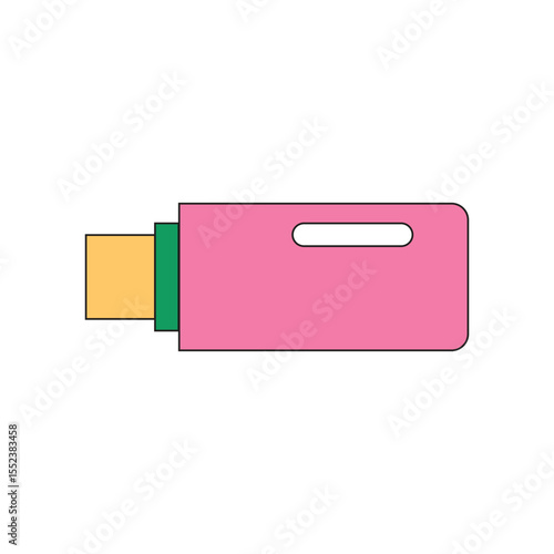 Illustration usb plug retro unique design