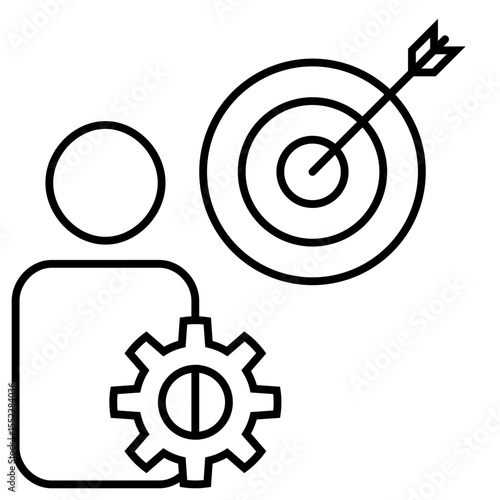 Goal setting outline icon