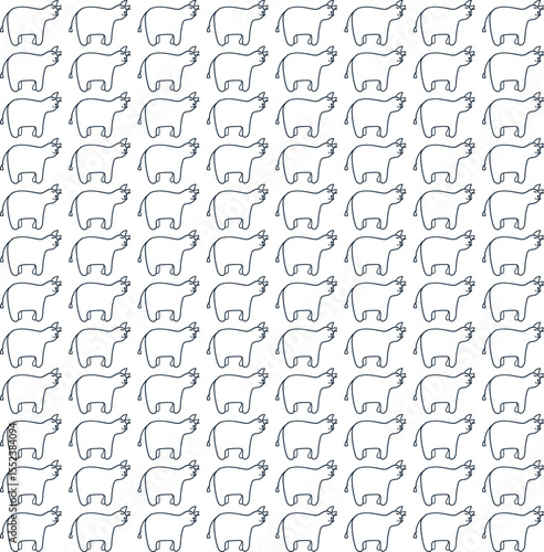 The cartoon four-legged animal is repeated and forms a funny zoo background.