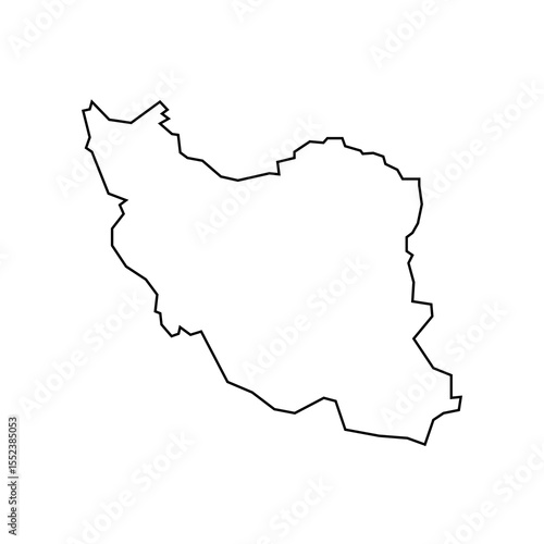 iran country map for travel and design presentation. Simple outline drawing iran map for history, infographic, education