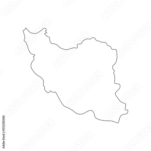iran country map for travel and design presentation. Simple outline drawing iran map for history, infographic, education