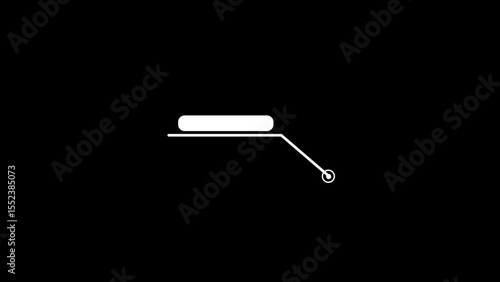 Modern infographic element with a white callout box and a connecting line for emphasizing information in presentations