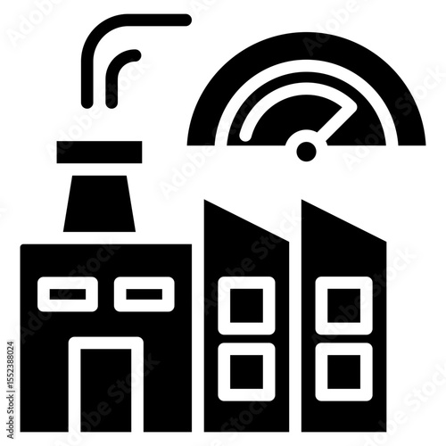 Single icon from a factory and a system that monitors parameters or performance for remote monitoring and control of machines, production lines or factory environments.