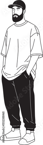 Man in casual attire Illustration 