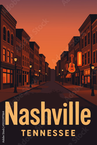 Nashville Evening Walk Through Historic Streets