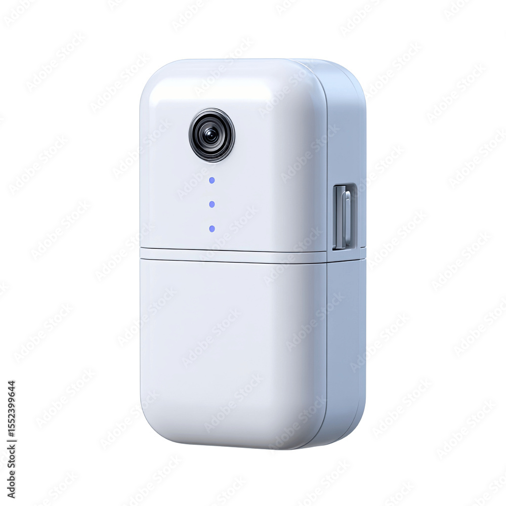 Portable White Power Bank with Integrated Camera Portable White Power Bank with Integrated Camera
