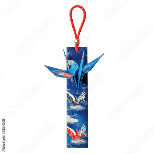 Japanese Origami Crane Bookmark with Traditional