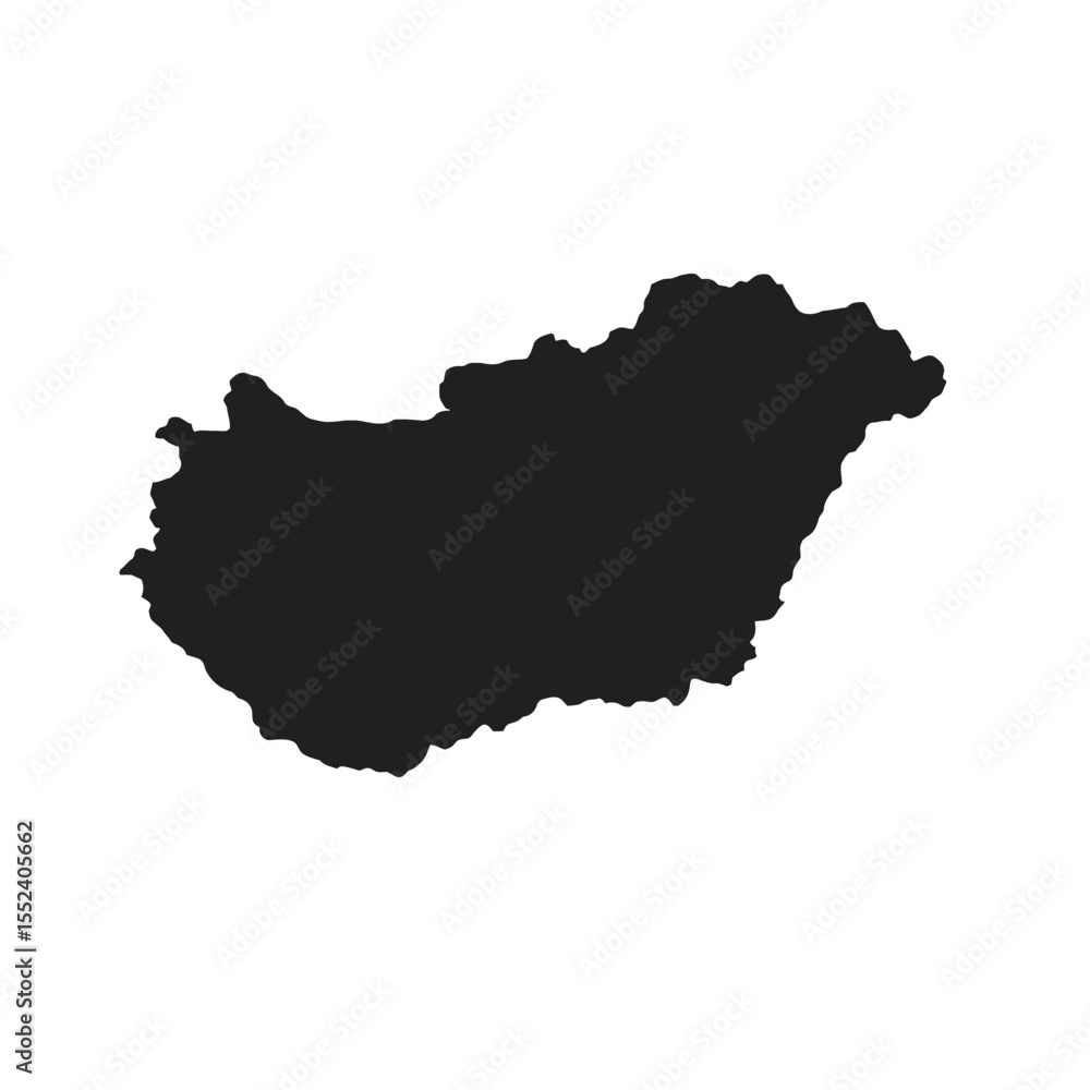 Obraz premium map of Hungría