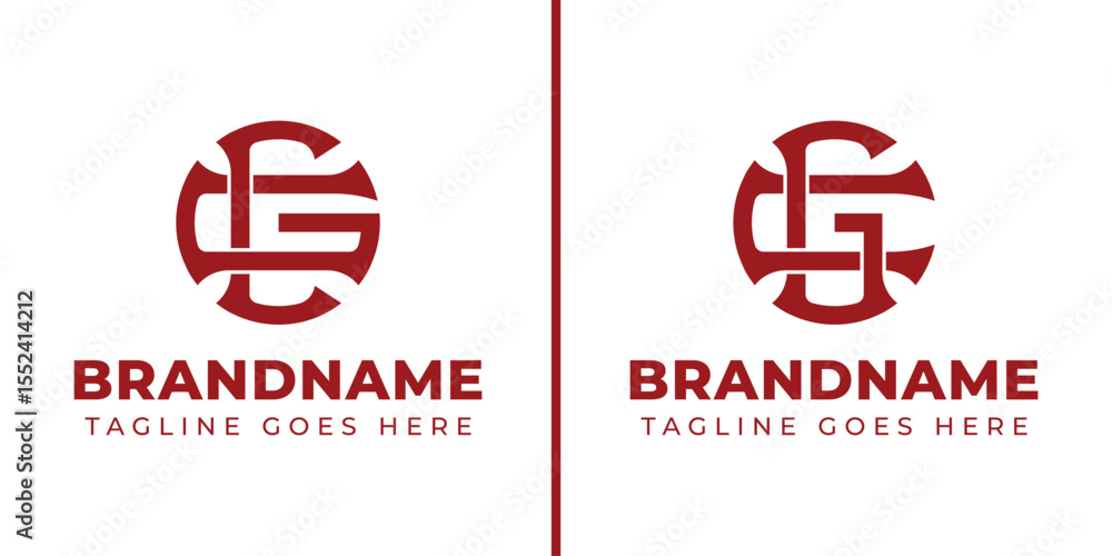 Obraz premium Letters CG and GC Monogram Logo, suitable for business with CG or GC initials
