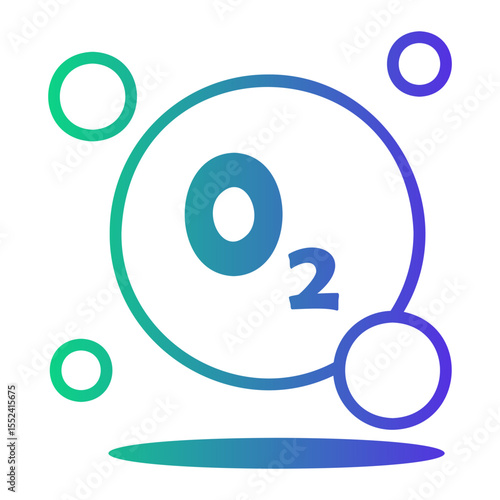 molecular Line Gradient Icon