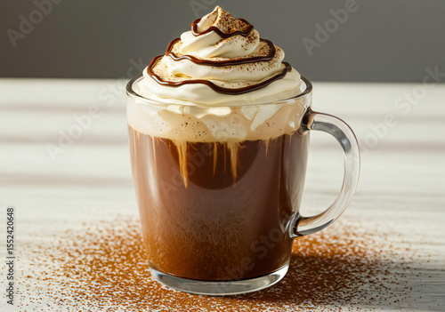 Wallpaper Mural Mocha Coffee with Whipped Cream and Chocolate Drizzle Torontodigital.ca