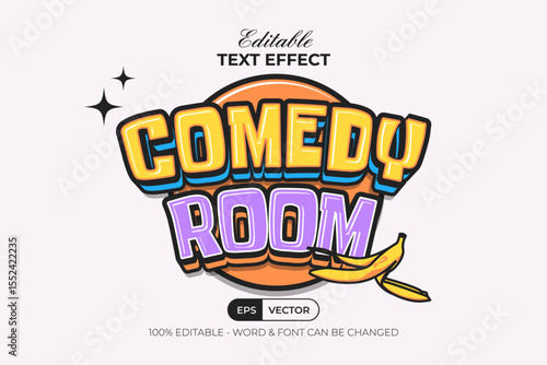 Comedy Room Editable Text Effect.