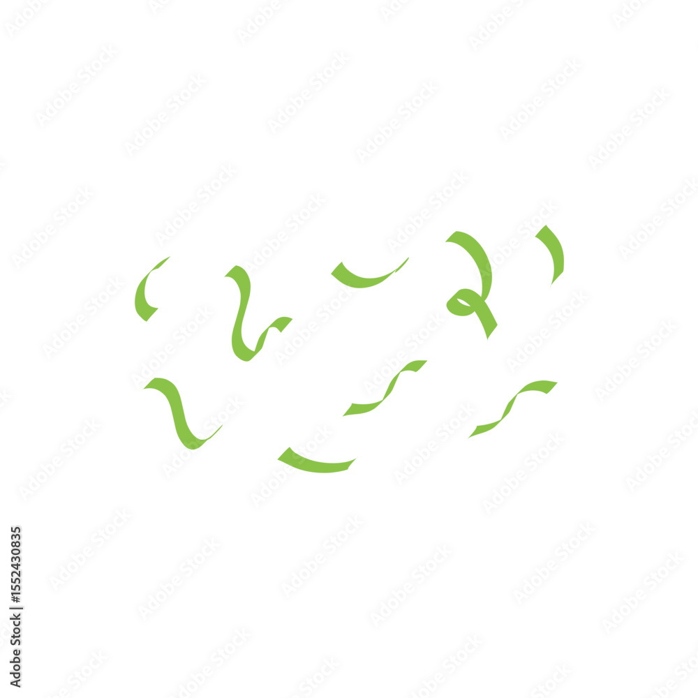Obraz premium green confetti party illustration