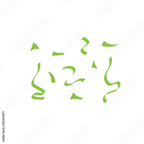 green confetti party illustration