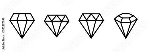 Diamond icon logo design. diamond gems sign and symbol