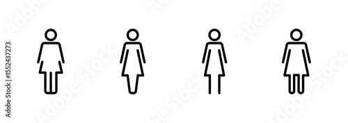 Female icon logo design. woman sign and symbol