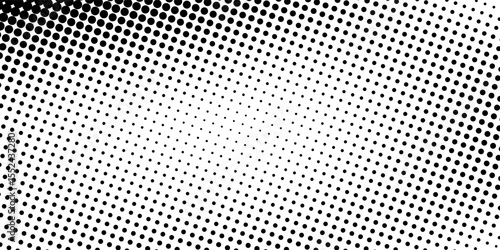 grunge Halftone white and black dots pattern and black gradient grunge texture background. Dotted line comic sport style vector illustration