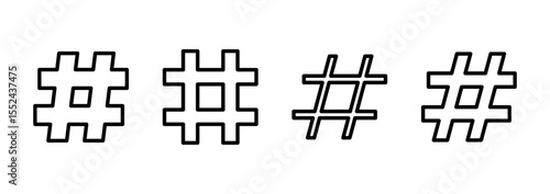 Hashtag icon logo design. hashtag sign and symbol