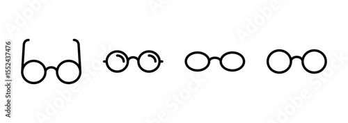 Glasses icon logo design. Glasses sign and symbol