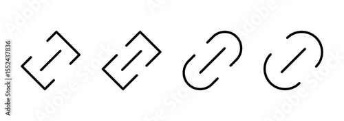 Link icon logo design. Hyperlink chain sign and symbol
