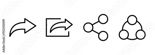 Share icon logo design. Sharing sign and symbol