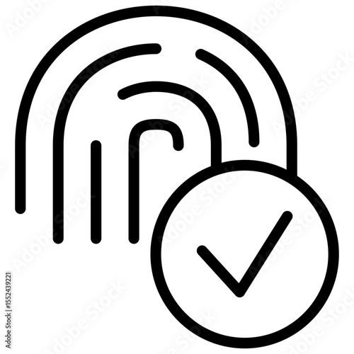 biometric authentication line icon