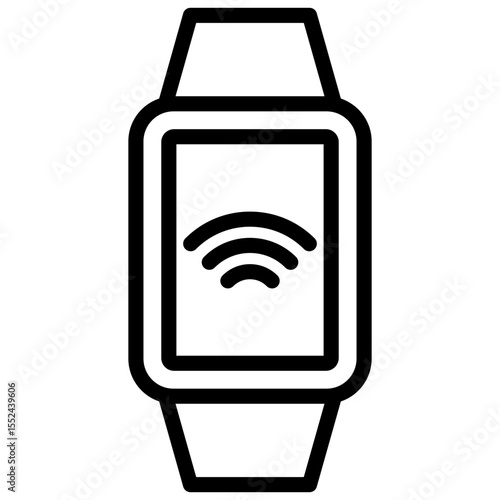 smartwatch payments line icon