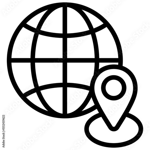 geo-fenced payments line icon