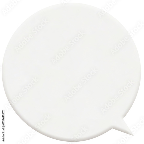 丸みがあるふわっとした円形の立体的な吹き出し