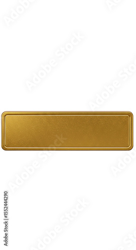 Isolated Golden Glitter Banner With Rectangle Frame On Transparent Background