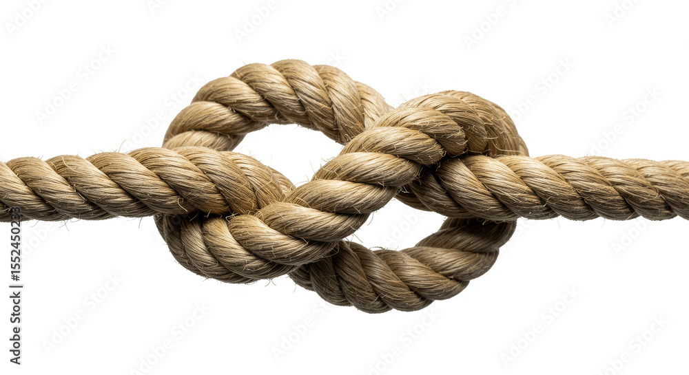 Isolated Knot Rope Brown Fiber String Marine Nautical Strong Isolated Knot Rope Brown Fiber String Marine Nautical Strong