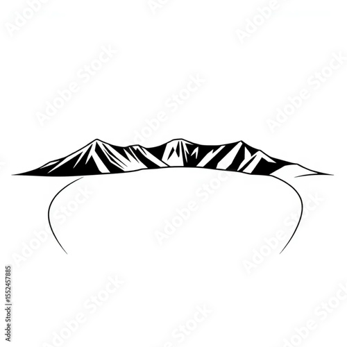 A volcanic crater lake perfectly circular