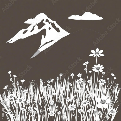 A Swiss alpine meadow filled with wildflowers