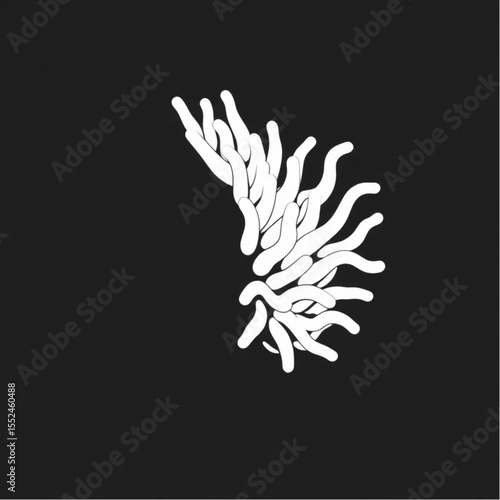 A sea anemone waving in the tidal current