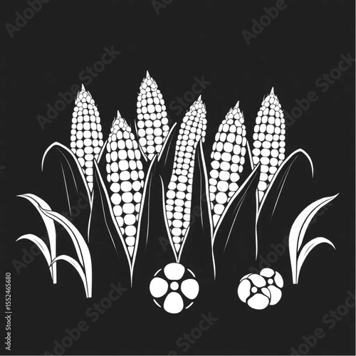 A harvest festival with corn dollies displayed